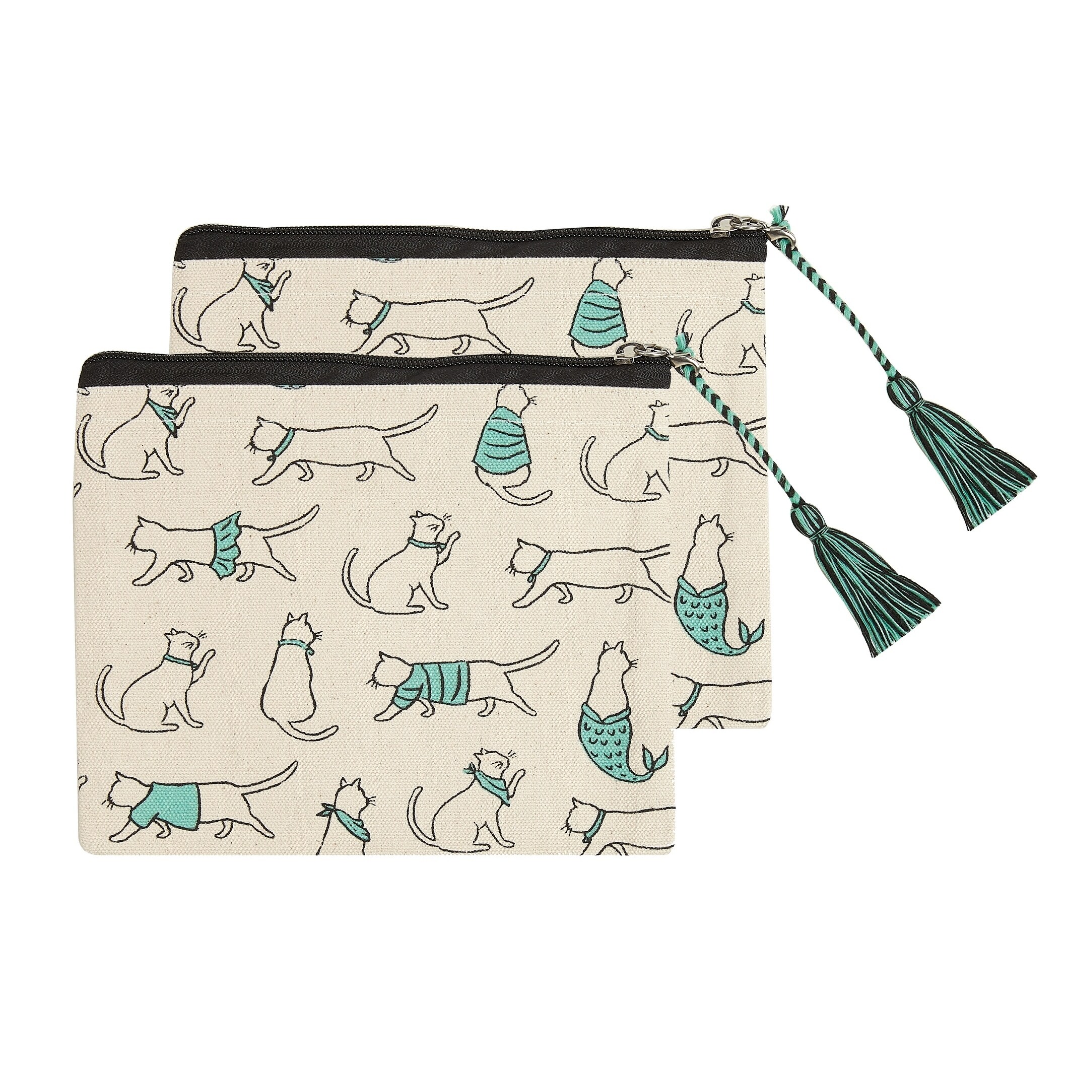 All the Cats Cosmetic Pouches, Set of 2