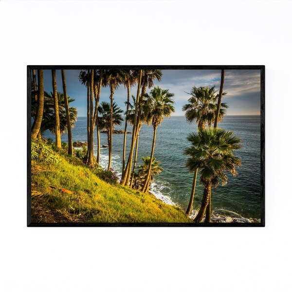 Noir Gallery Palm Trees Laguna Beach Coastal Framed Art Print