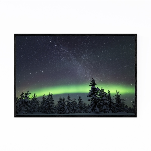 Noir Gallery Aurora Borealis Lapland Finland Framed Art Print