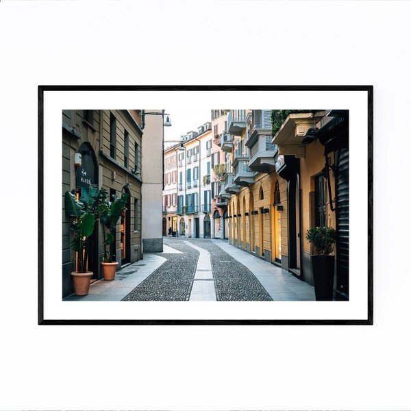 Noir Gallery Brera Milan Italy Street Photo Framed Art Print