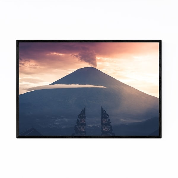 Noir Gallery Volcano Bali Indonesia Landscape Framed Art Print