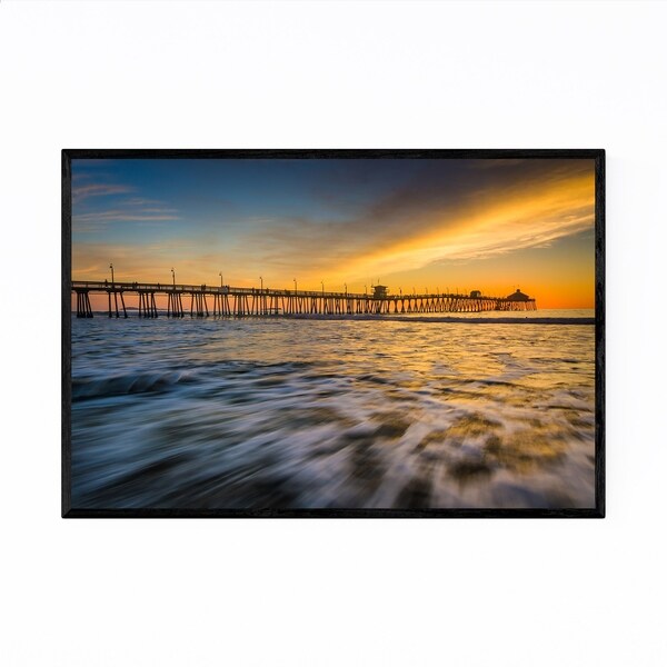 Noir Gallery Imperial Beach Pier California Framed Art Print