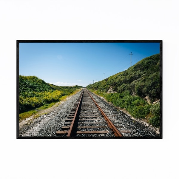 Noir Gallery Davenport California Train Track Framed Art Print