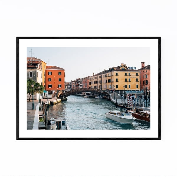 Noir Gallery Venice Italy Canal Photography Framed Art Print