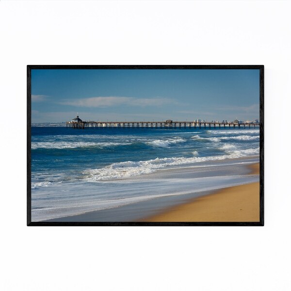 Noir Gallery Beach Pier San Diego California Framed Art Print