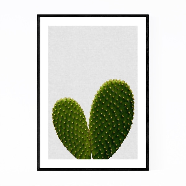 Noir Gallery Love Heart Cactus Photography Framed Art Print