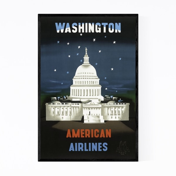 Noir Gallery Washington DC Travel Poster Framed Art Print