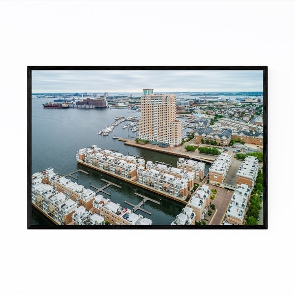 Noir Gallery Inner Harbor Boats Baltimore MD Framed Art Print