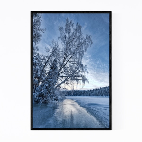 Noir Gallery Winter Snow Trees Sweden Nature Framed Art Print
