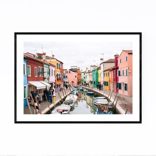 Noir Gallery Venice Italy Colorful Burano Framed Art Print