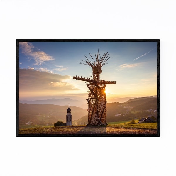 Noir Gallery Sculpture Castelrotto Italy Framed Art Print