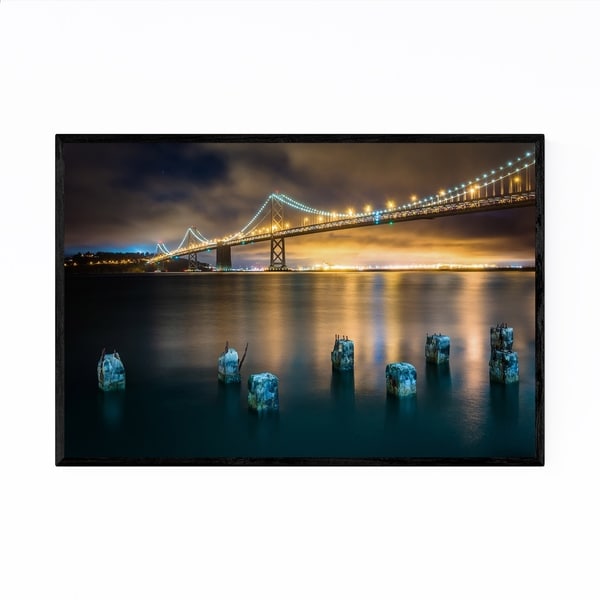 Noir Gallery San Francisco-Oakland Bay Bridge Framed Art Print