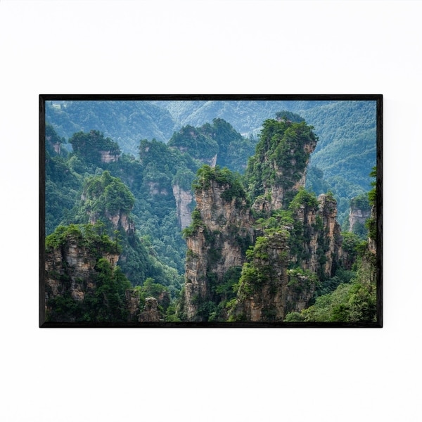 Noir Gallery Hunan China Mountains Landscape Framed Art Print