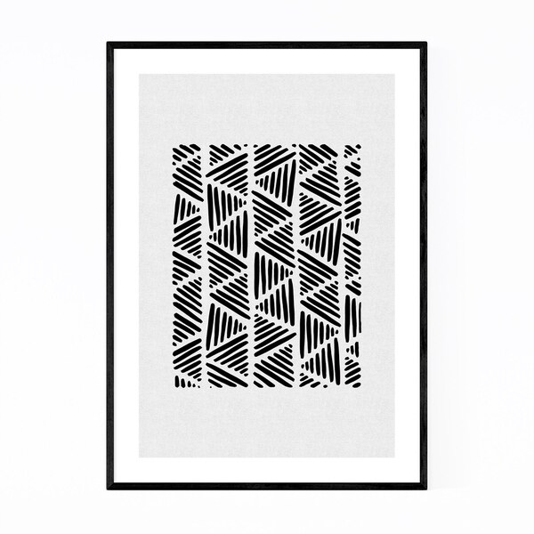 Noir Gallery Minimal Abstract Triangle Line Framed Art Print