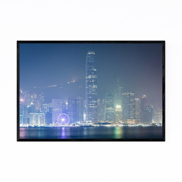 Noir Gallery Hong Kong Skyline Cityscape Framed Art Print