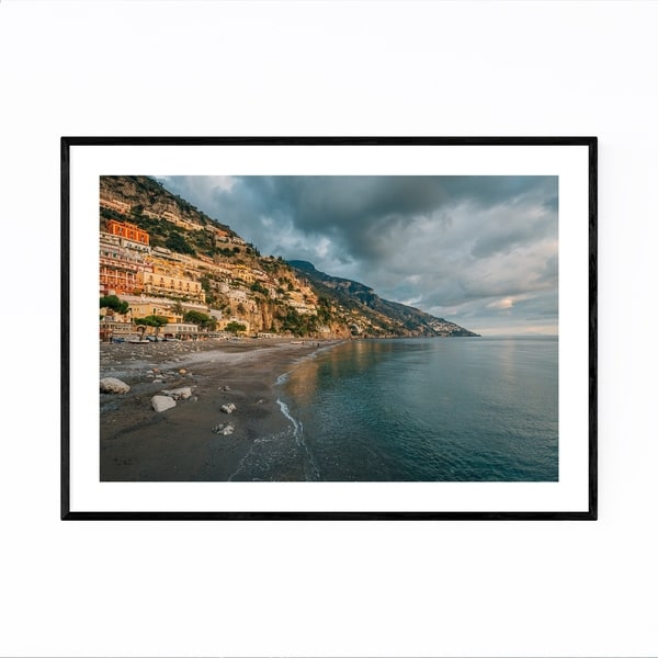 Noir Gallery Positano Italy Amalfi Beach Framed Art Print