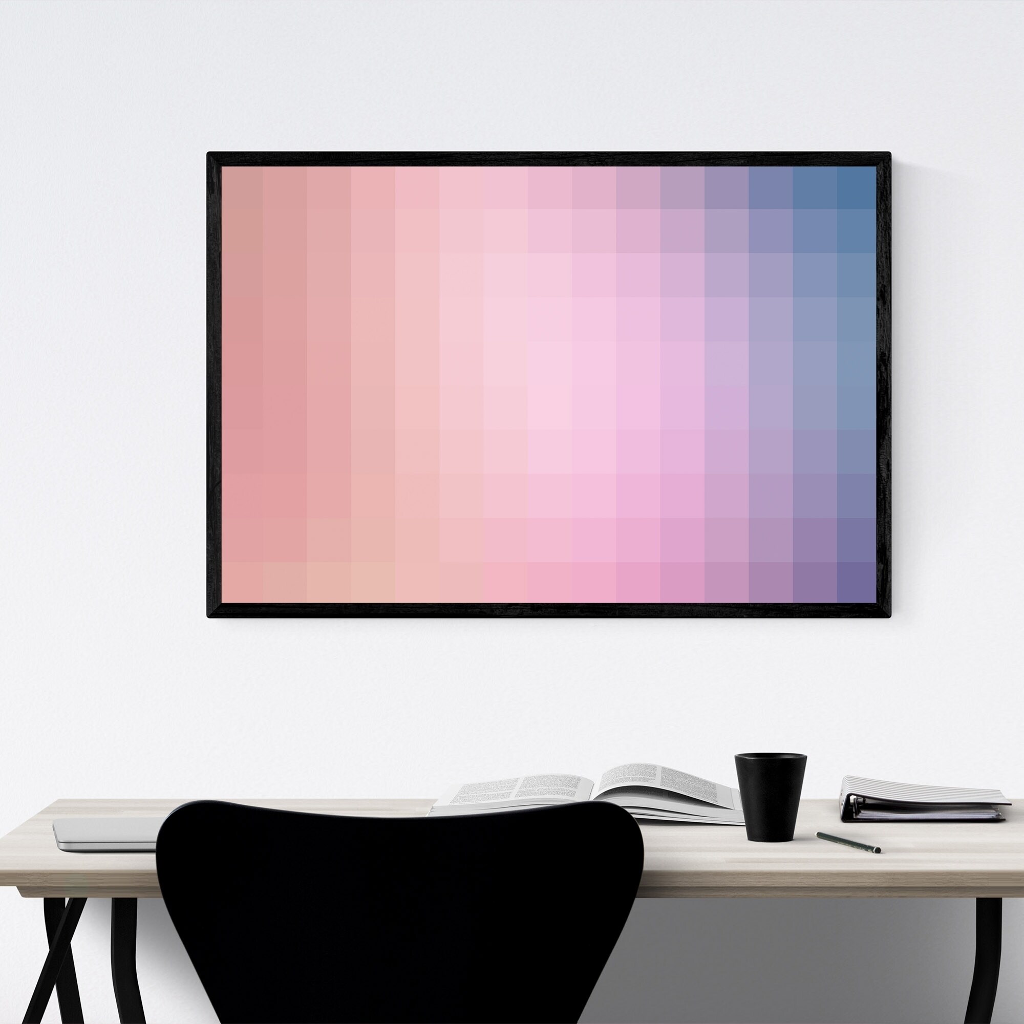 Shop Noir Gallery Minimalist Abstract Modern 8 Bit Framed Art