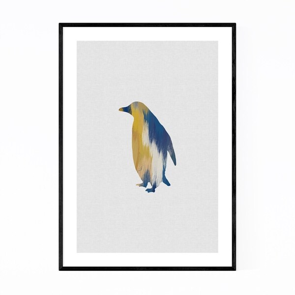 Noir Gallery Abstract Penguin Animal Bird Framed Art Print