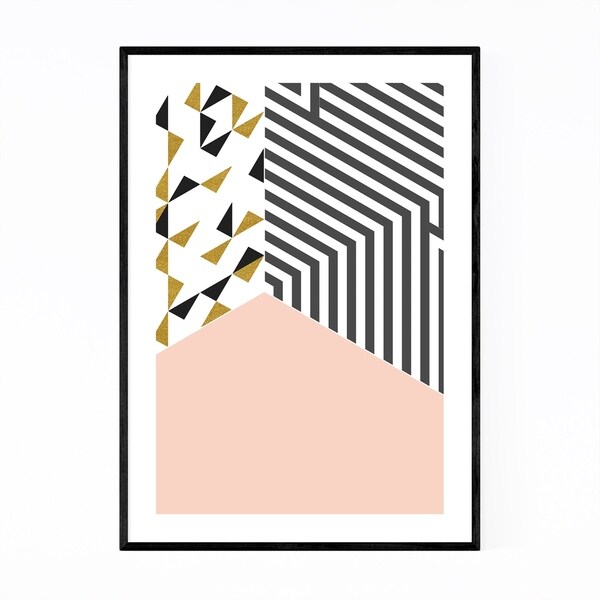 Noir Gallery Abstract Shapes Pastel Pattern Framed Art Print