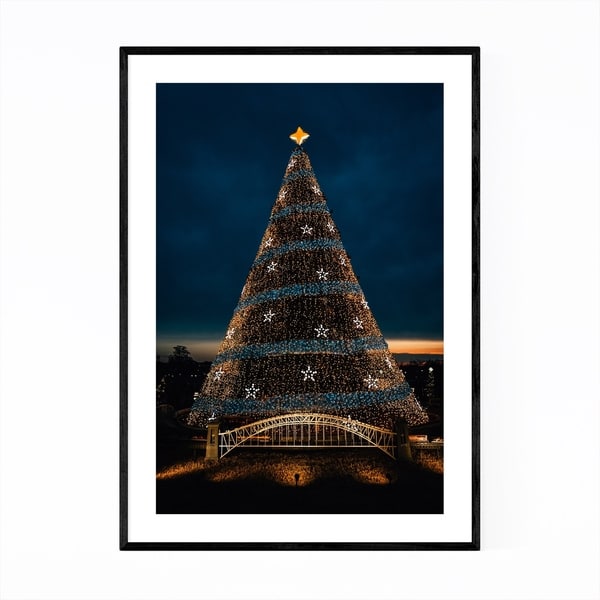 Noir Gallery Washington DC Christmas Tree Framed Art Print