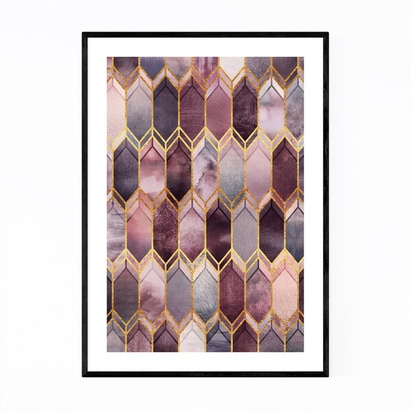 Noir Gallery Geometric Stained Glass Digital Framed Art Print