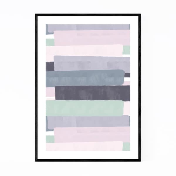 Noir Gallery Pink Abstract Pastel Painting Framed Art Print