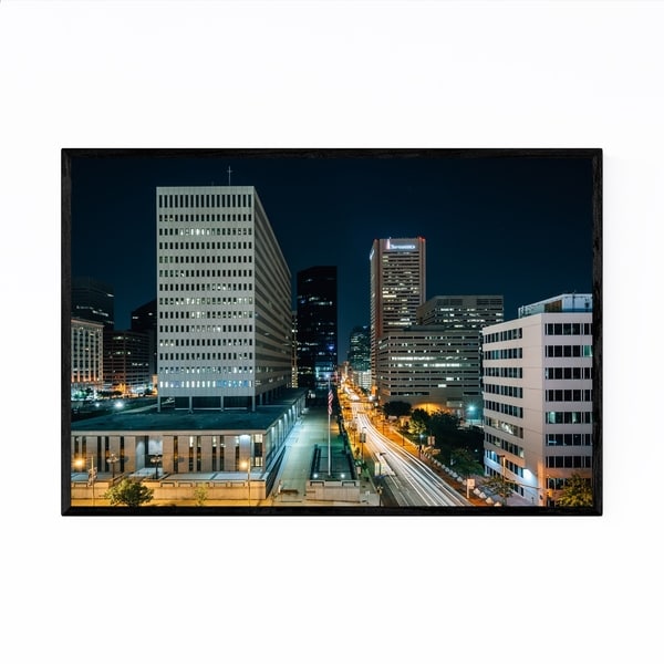 Noir Gallery Baltimore, MD Downtown Skyline Framed Art Print