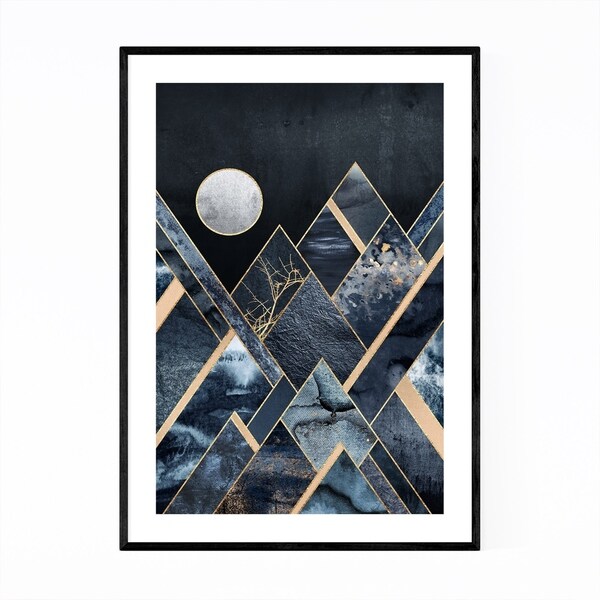 Noir Gallery Mountains Digital Geometric Framed Art Print