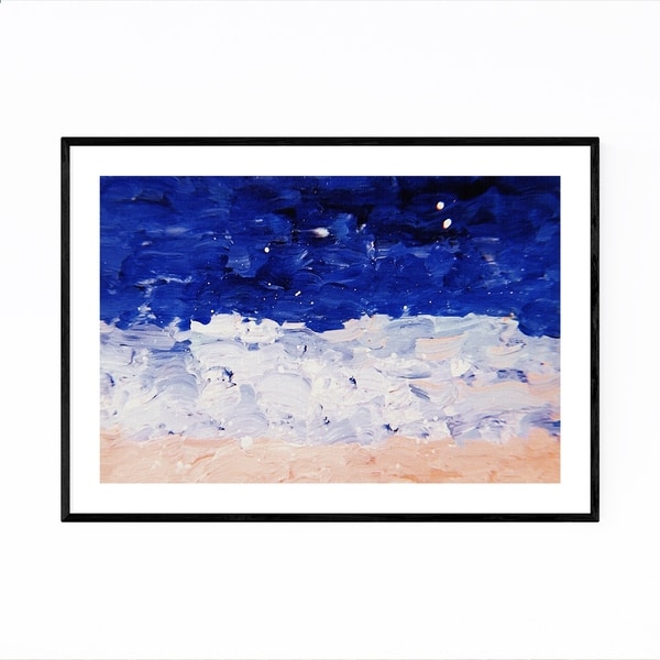 Noir Gallery Blue & Pastel Abstract Painting Framed Art Print