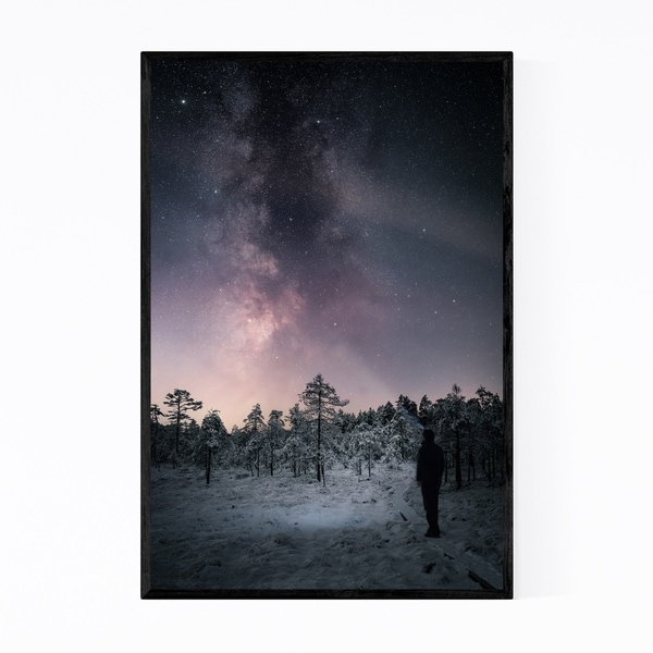 Noir Gallery Milky Way Night Sky Finland Framed Art Print