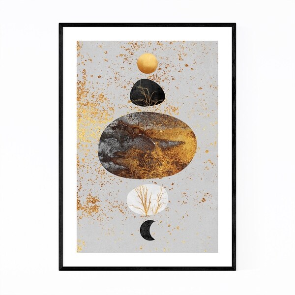 Noir Gallery Sun Moon Abstract Digital Nature Framed Art Print