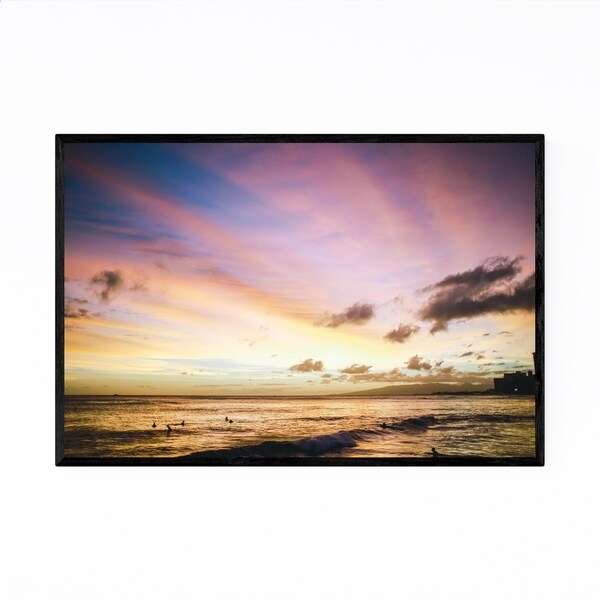 Noir Gallery Honolulu Hawaii Beach Coastal Framed Art Print