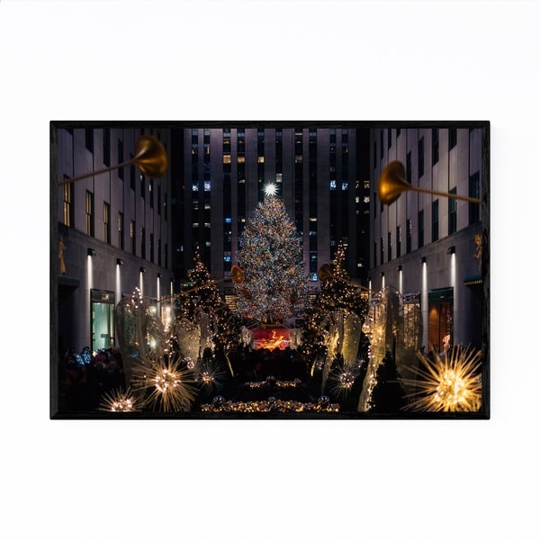 Noir Gallery New York City Christmas Tree Framed Art Print