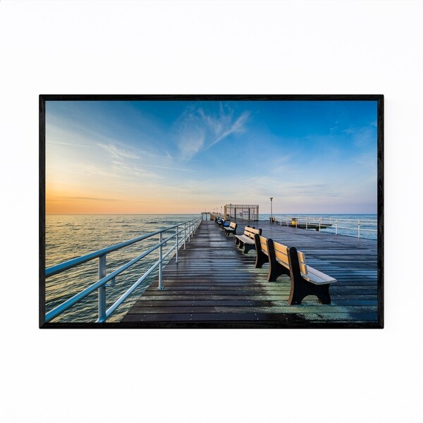 Noir Gallery Ventnor City, New Jersey Beach Framed Art Print