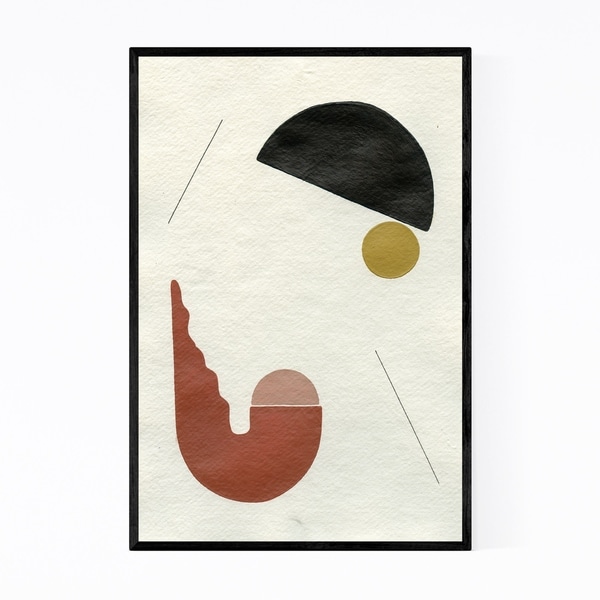 Noir Gallery Abstract Minimal Geometric Moon Framed Art Print