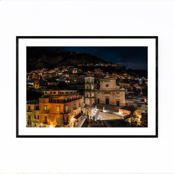 Noir Gallery Positano Italy Amalfi Coast Framed Art Print