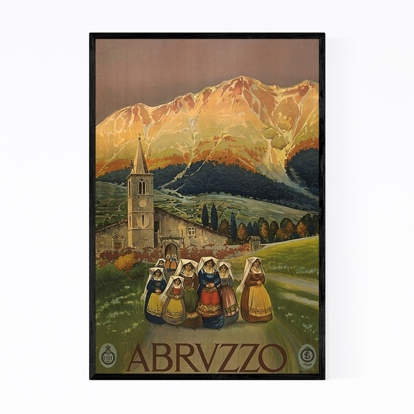 Noir Gallery Abruzzo, Italy Vintage Poster Framed Art Print