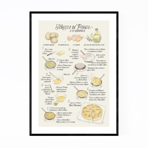Noir Gallery Gazpacho Recipe Food Kitchen Framed Art Print