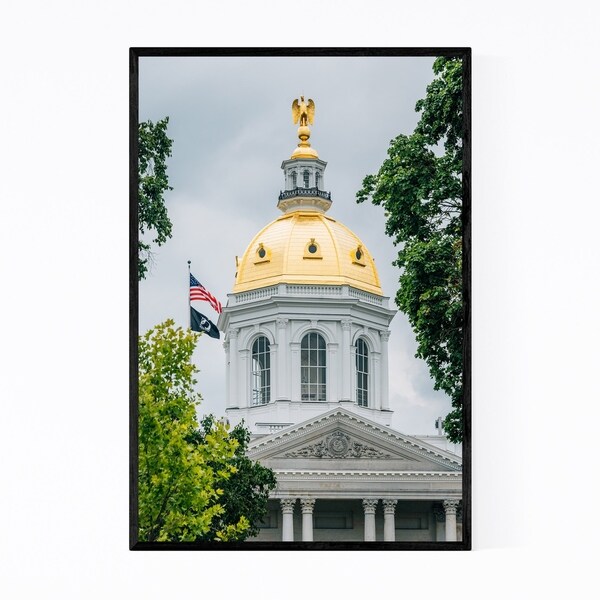 Noir Gallery Concord New Hampshire Capitol Framed Art Print