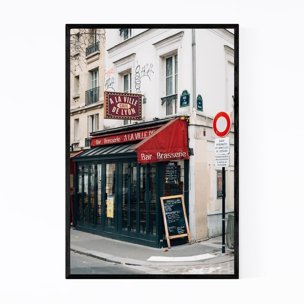 Noir Gallery Cafe Bar Brasserie Paris France Framed Art Print