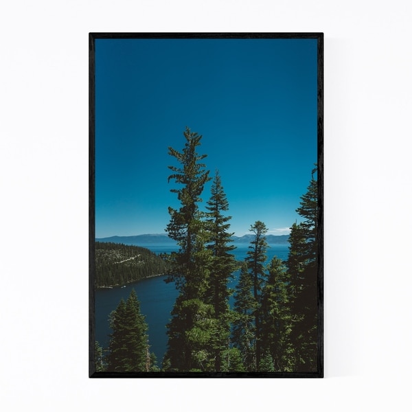 Noir Gallery Emerald Bay Lake Tahoe Trees Framed Art Print
