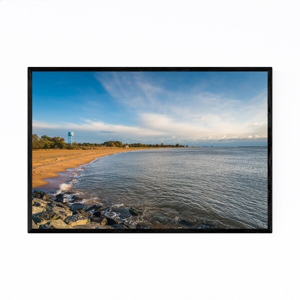 Noir Gallery Sandy Point Beach Annapolis MD Framed Art Print