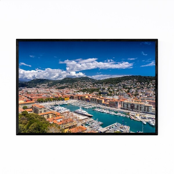 Noir Gallery Marina Nice France City View Framed Art Print