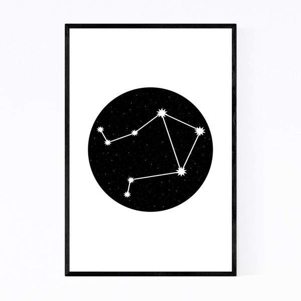 Noir Gallery Night Sky Libra Astrology Zodiac Framed Art Print