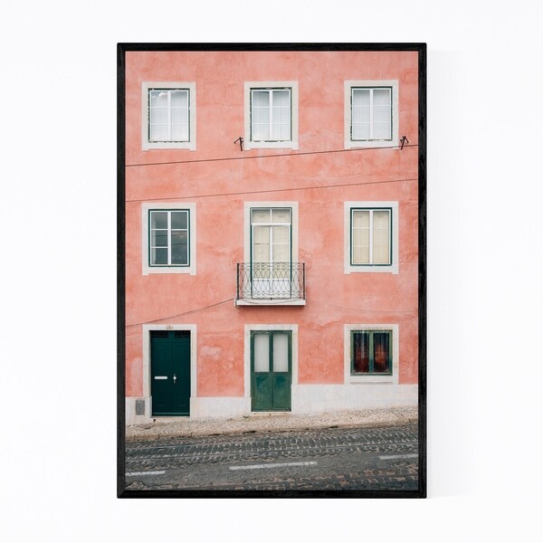 Noir Gallery Pink House Alfama Lisbon Europe Framed Art Print