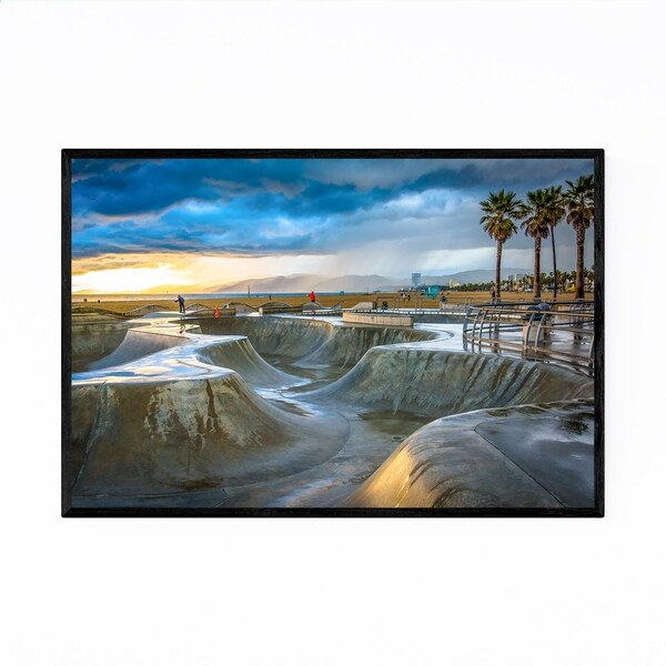 Noir Gallery Venice Beach Skate Park CA Framed Art Print
