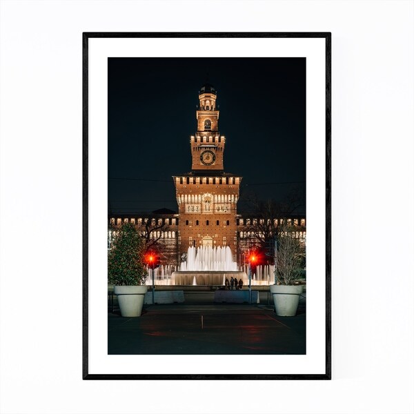 Noir Gallery Castello Sforzesco Milan Italy Framed Art Print