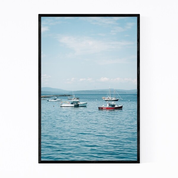 Noir Gallery Bar Harbor Acadia Maine Boats Framed Art Print