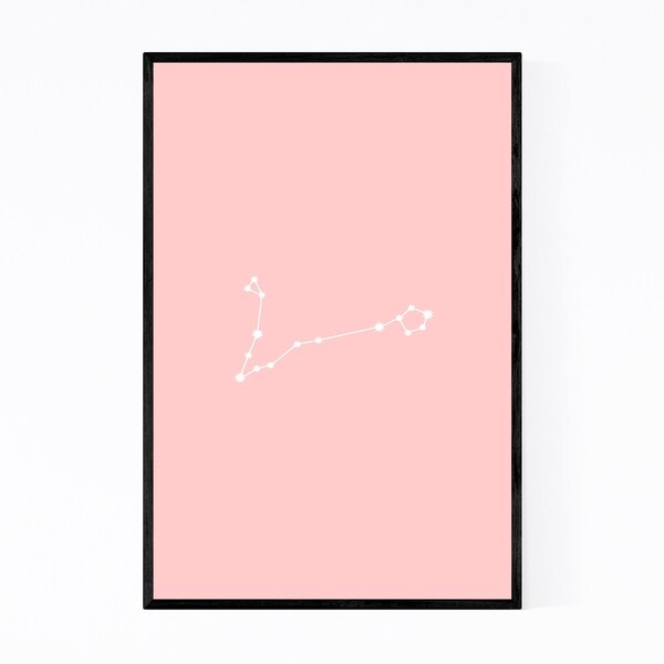 Noir Gallery Pink Pisces Astrology Zodiac Framed Art Print