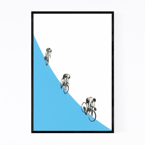 Noir Gallery Abstract Minimal Cycling Bike Framed Art Print